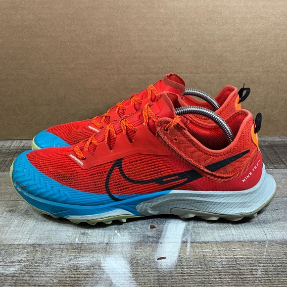 Nike Air Zoom Terra Kiger 8 Men’s Size 10 Habanero Red Blue Trail Shoes Sneakers - Picture 6 of 11